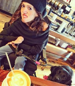 Alyssa Silva and her dog